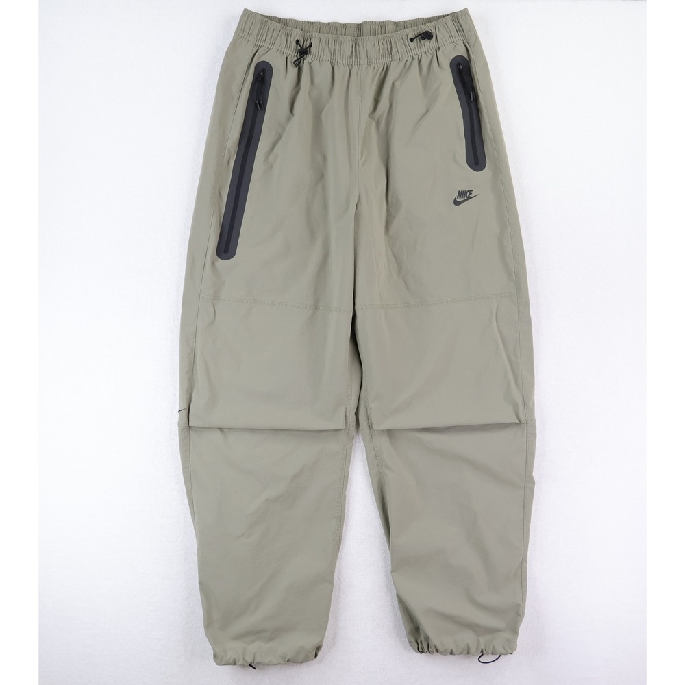 Nike Tech Dri FIT Woven Oversized Pants Mens L Light Army Olive Green Utility